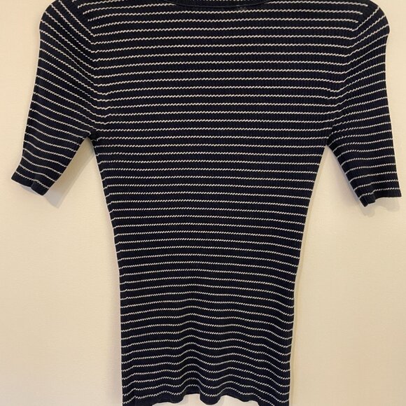 Vince Stripe Ribbed Top, Size S, Gently Used - Good Condition - Picture 5 of 9